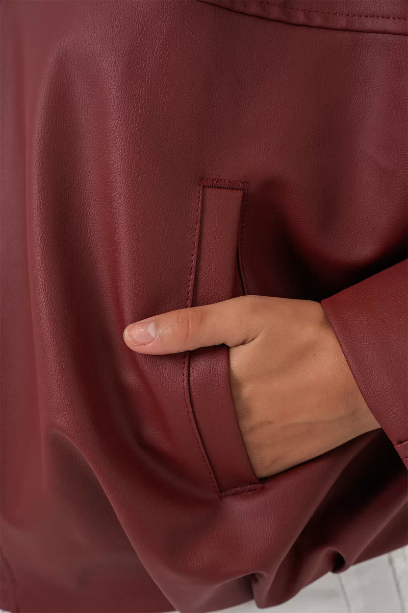 Kadın Klasik Yaka Oversize Kiremit Ceket